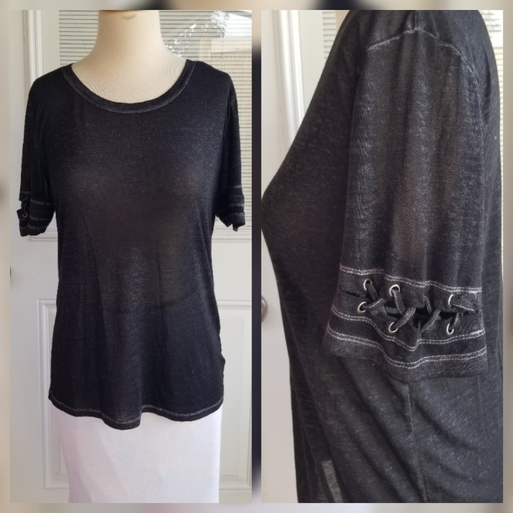 Mudd Women's Sheer Black Size Medium Shirt